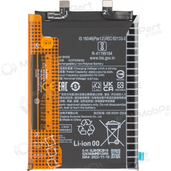 Xiaomi Redmi Note 12 Pro+ batterij, accu (BP4J) (origineel)