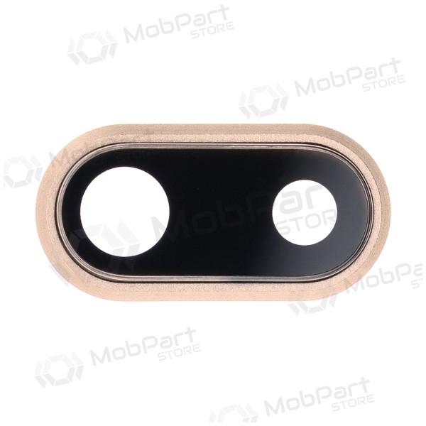Apple iPhone 8 Plus cameraglas (goud) (met frame)