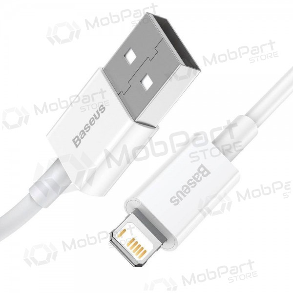 USB kabel Baseus Superior Lightning 2.4A 0.25m (wit) CALYS-02
