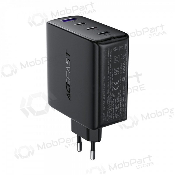 Telefoonoplader Acefast A94 100 W GaN 3x USB-C + USB-A zwart