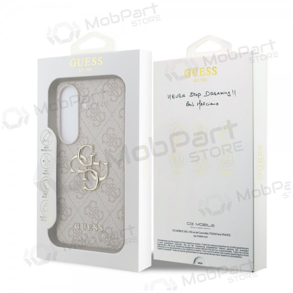 Samsung Galaxy S26 hoesje - Guess PU 4G Metal Logo (roze)