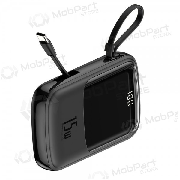 Externe batterij Power Bank Baseus Q Pow With Type-C Cable 10000mAh zwart PPQD-A01