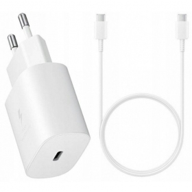Lader origineel Samsung EP-TA800NW 25W + Type-C kabel 25W wit