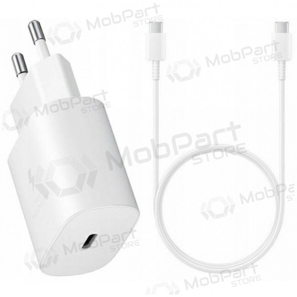 Lader origineel Samsung EP-TA800NW 25W + Type-C kabel 25W wit