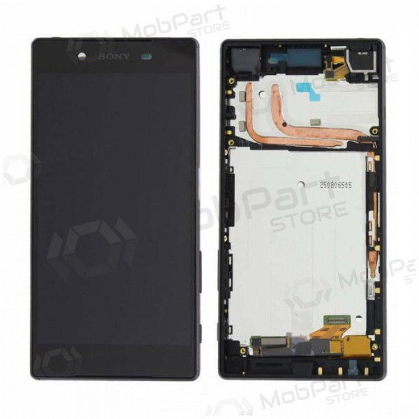 Sony E6603 / E6653 Xperia Z5 scherm (zwart) (met een frame) (gebruikt grade A, origineel)