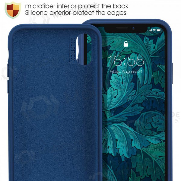 Apple iPhone 13 mini hoesje - Liquid Silicone - 1.5mm (donkerblauw)