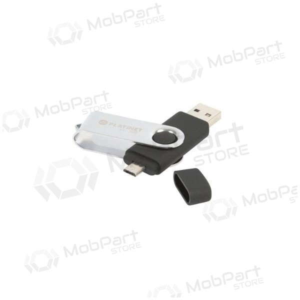 Stick Platinet 16GB OTG USB 2.0 + microUSB (zwart)