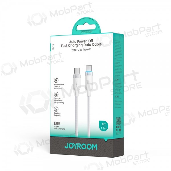 USB-C kabel Joyroom S-A63 USB-C naar USB-C 1.2 m 100 W wit