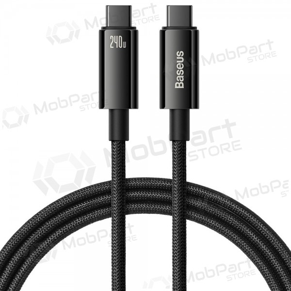 USB-C kabel Baseus Tungsten CAWJ040001 USB-C naar USB-C 1 m 240 W zwart.