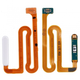 Samsung A135 / A137 Galaxy A13 vingerafdrukscanner en aan/uit-knop flexkabel (wit) (service pack) (origineel)