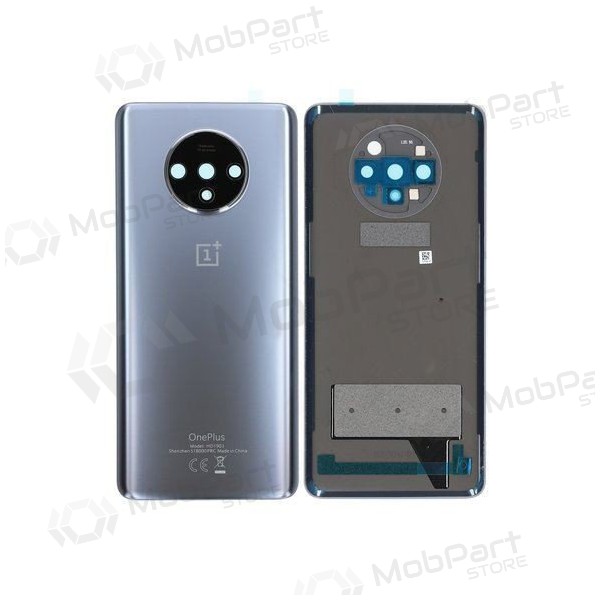 OnePlus 7T achterkant zilverachtig (Frosted Silver) (gebruikt grade C, origineel)
