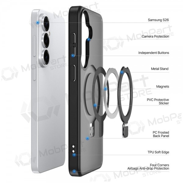 Samsung Galaxy S26 hoesje - Dux Ducis Yind Magnetic Stand (zwart)