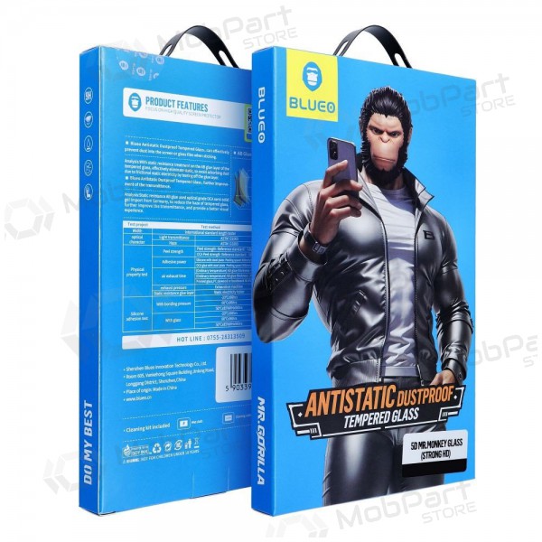 Apple iPhone 16 screenprotector - 5D Mr. Monkey Glass (Sterk HD)