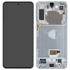 Samsung Galaxy S21+ scherm (zilver) (met frame) (origineel)