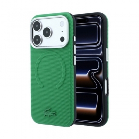 Apple iPhone 18 Pro hoesje - Lacoste PVC Petit Pique Semi Wrap Embossed MagSafe