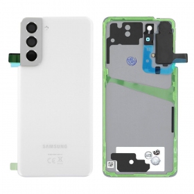 Samsung G991 Galaxy S21 5G achterzijde batterijklep (Fantoomwit) (gebruikt graad B, origineel)