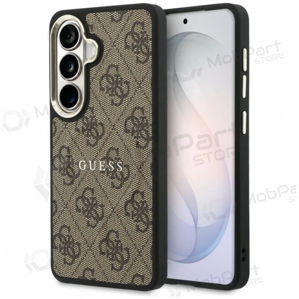 Samsung Galaxy S26 hoesje - Guess PU Leather 4G Gold Frame Magnetic (bruin)