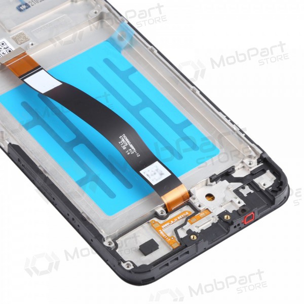 Samsung Galaxy A22 5G scherm - juodas - su rėmeliu - originalus