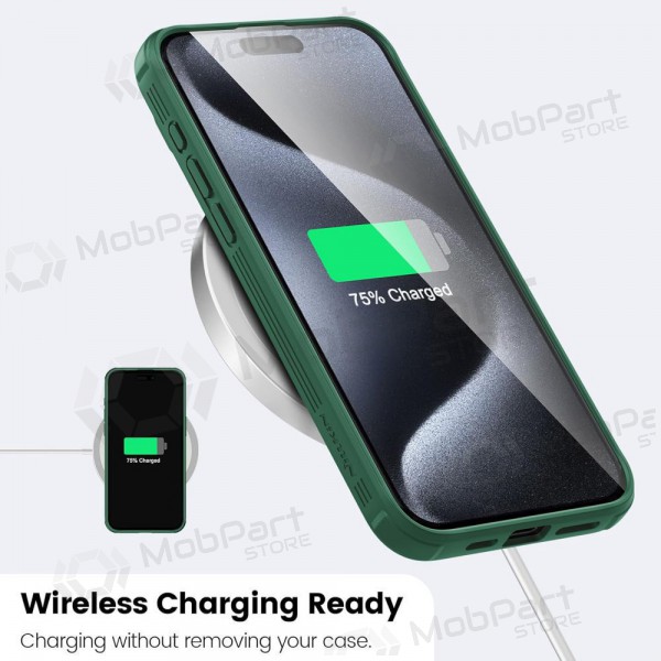 Apple iPhone 15 hoesje Nillkin CamShield Pro (groen)