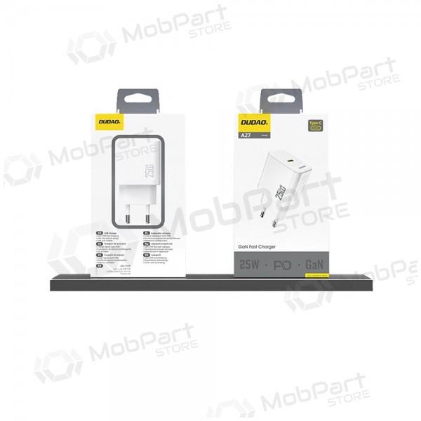 Telefoonoplader Dudao A27 25 W GaN USB-C wit