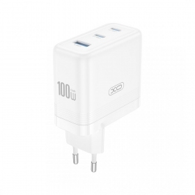Telefoonoplader XO CE35 100 W 2x USB-C + USB-A wit
