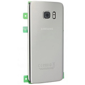 Samsung G930F Galaxy S7 achterkant (zilverachtig) (gebruikt grade B, origineel)