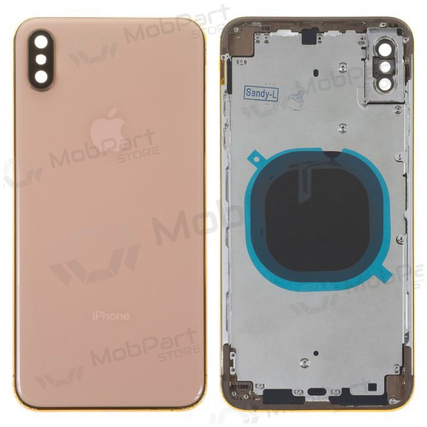 Apple iPhone XS Max achterkant batterijhoes (goud) volledig