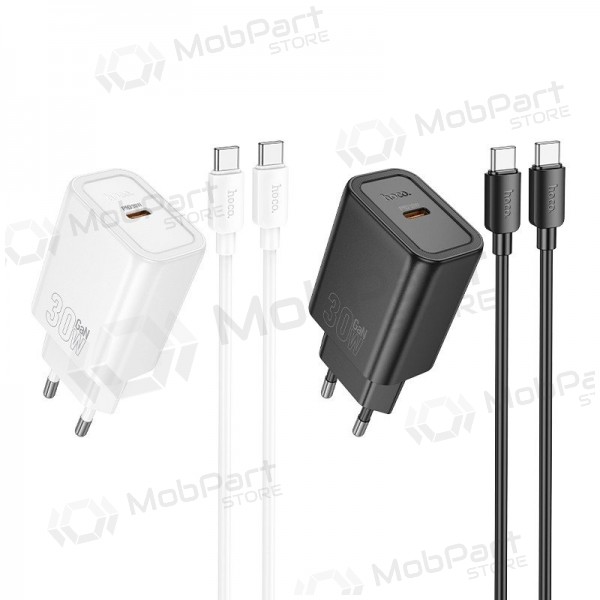 Telefoonoplader Hoco N62 GaN USB-C met USB-C kabel 1 m zwart