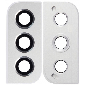 Samsung Galaxy S22 cameraglas (wit) (met frame)