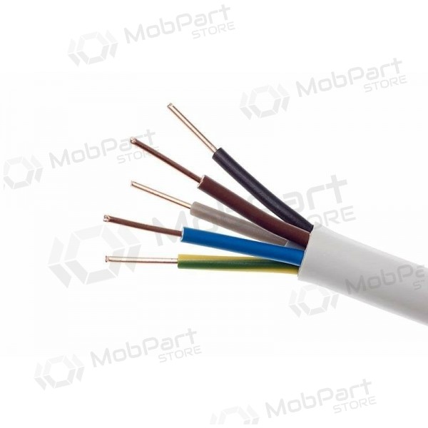Flexibele kabel Lietkabelis OMY 5x1.5 mm² koper PVC CPR Eca 300/300 V 100 m rol