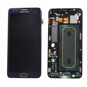 Samsung G925F Galaxy S6 Edge scherm (zwart) (met een frame) (gebruikt grade B, origineel)