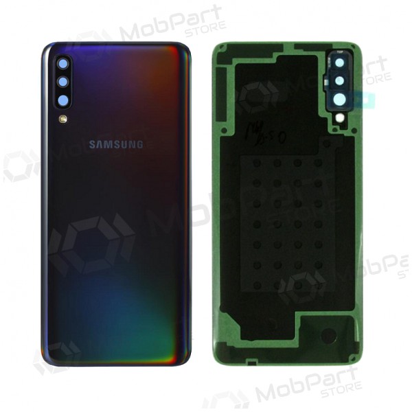 Samsung Galaxy A70 (2019) A705 Achtercover (zwart) (gebruikt, grade C, origineel)