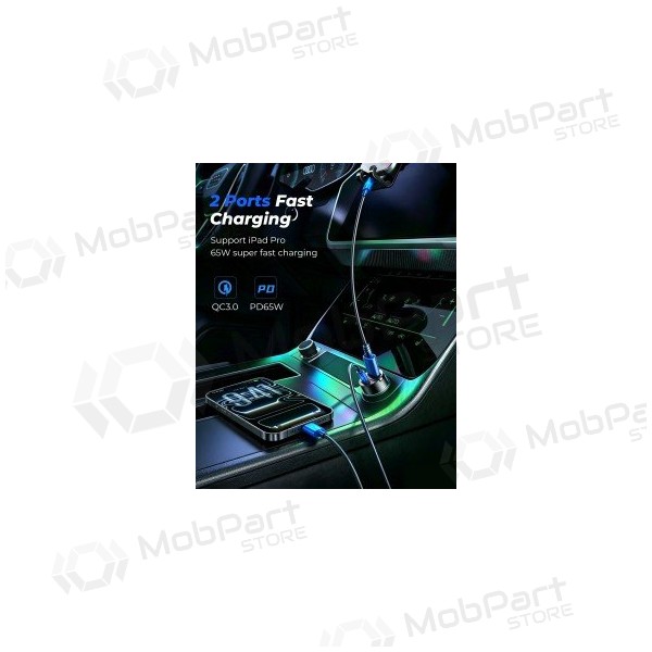 Autolader Joyroom JR-CCN18 65 W USB-C + USB-A zwart