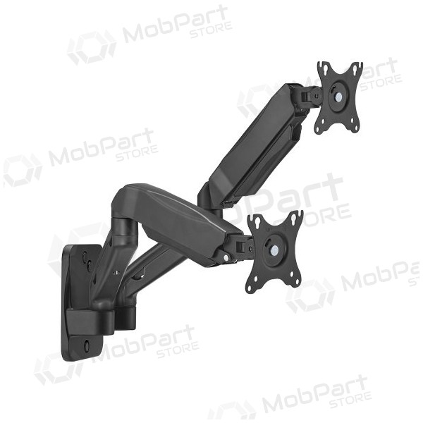 Dviejų 17”-32” monitorių spyruoklinis sieninis laikiklis, zwart