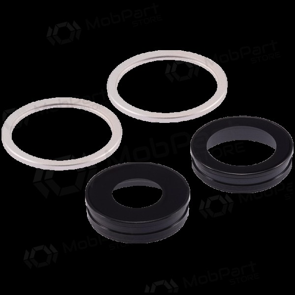Apple iPhone 11 camera glas (2stuks) (zilverachtig) (met een frame)