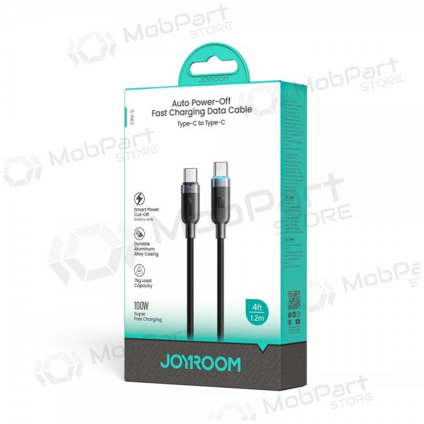 USB-C kabel Joyroom S-A63 USB-C naar USB-C 1.2 m 100 W zwart