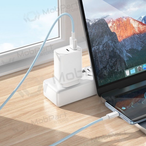 USB-C kabel Borofone BX117 USB-A naar USB-C 1 m wit.