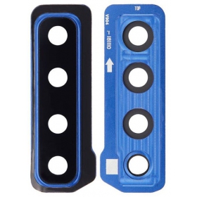 Samsung Galaxy A9 2018 cameraglas (met frame) (blauw)