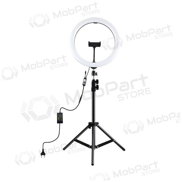 LED ringlamp 30 cm, met statief tot 1.1 m en telefoonhouder