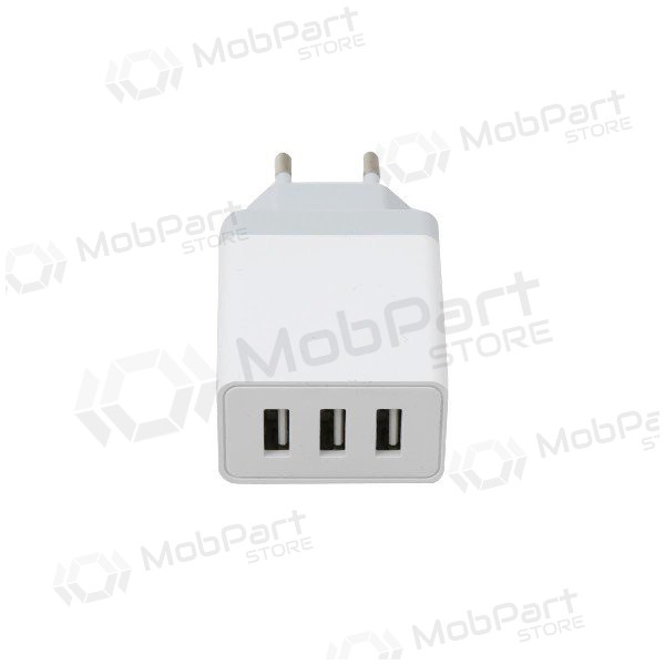 Lader Platinet QuickCharge 3xUSB (15W 3A) (wit)