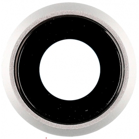 Apple iPhone 8 / SE 2020 / SE 2022 cameraglas (zilver) (met frame)