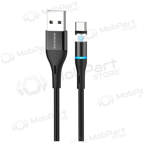 USB kabel Borofone BU16 Skill Magnetic Type-C 1.0m (zwart)