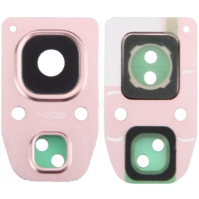 Samsung Galaxy A3 (2017), A5 (2017), A7 (2017) cameraglas (roze)