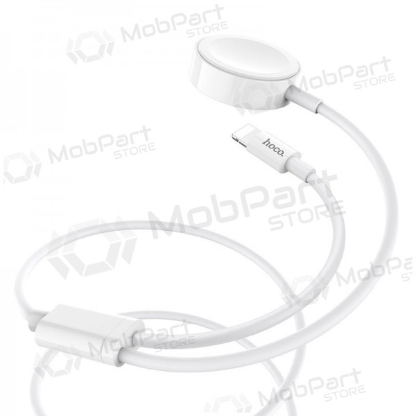 USB kabel HOCO U69 lightning 1.0m (with iWatch wireless charger) (wit)