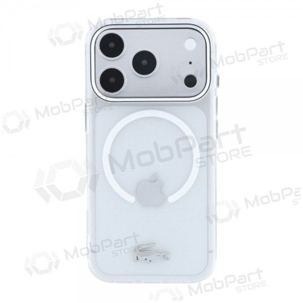 Apple iPhone 18 Pro Max hoesje - Lacoste IML Frosted Petit Pique Metal Logo MagSafe (transparant)