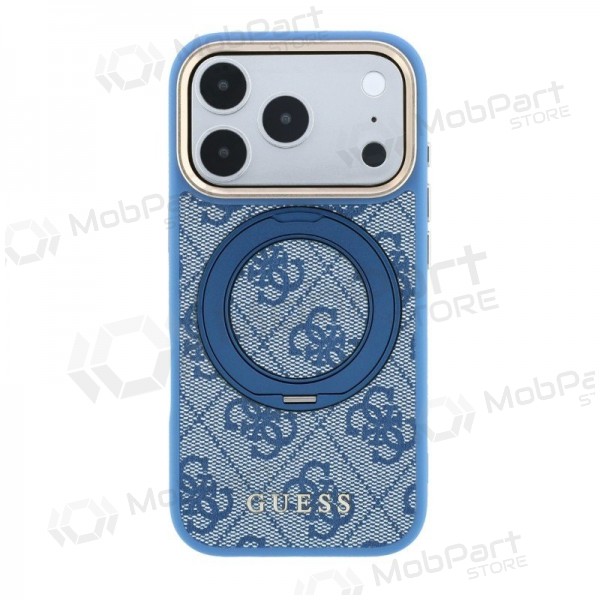 Apple iPhone 18 Pro hoesje - Guess PU 4G Ring Stand MagSafe (blauw)