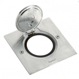 Vloerdoos afwerking 2 mod. Legrand 089700 (roestvrij staal)