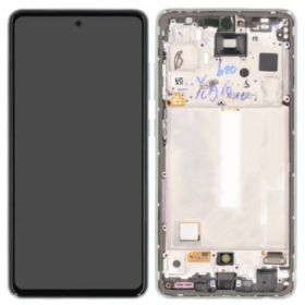 Samsung Galaxy A52s scherm (Awesome Mint) (met een frame) (origineel)