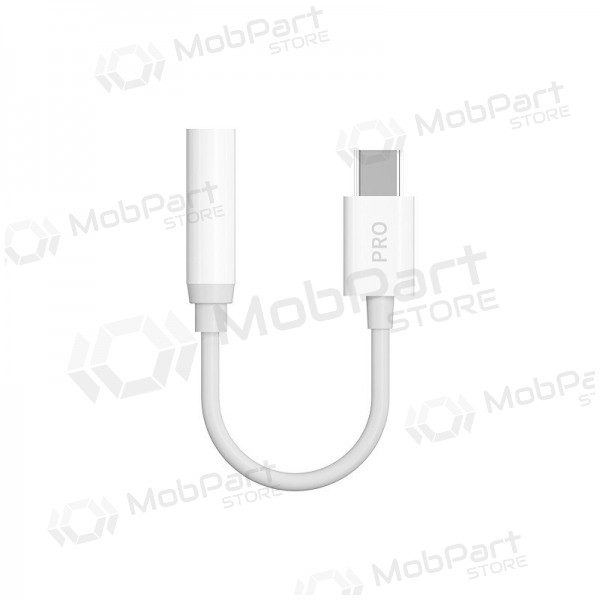 Audioadapter Dudao L16CPro USB-C naar 3.5 mm wit
