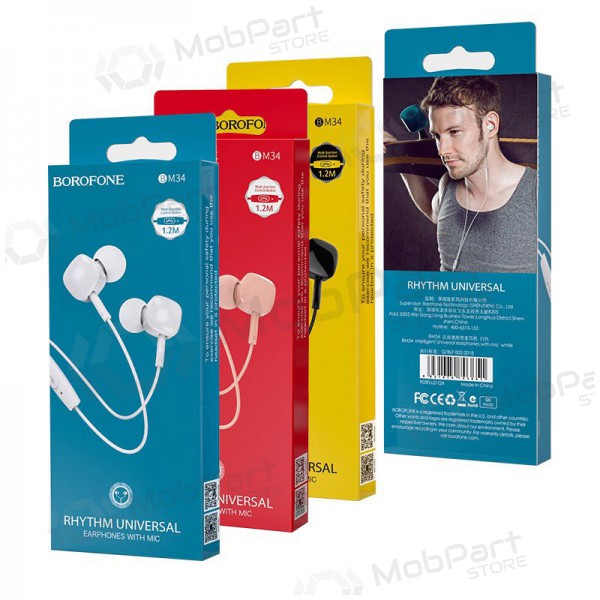 Handsfree Borofone BM34 3,5mm (Wit)
